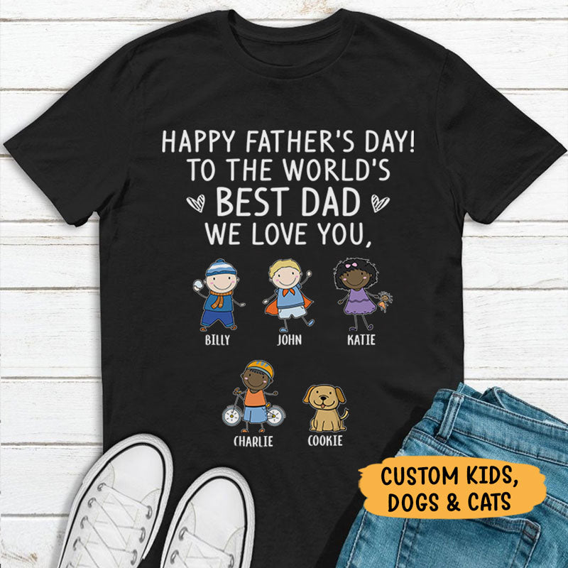 Happy Father's Day Best Dad, Custom Shirt, Personalized Father's Day Gift