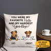 Hello and Goodbye, Personalized Memorial Pillows, Custom Gift for Dog Lovers
