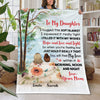 Personalized Gift To Daughter, Granddaughter Lake View, Hugged This Soft Blanket, Custom Blanket
