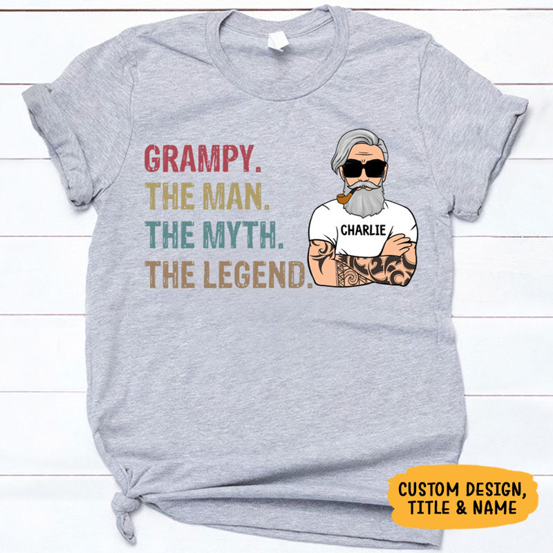 The Man The Myth The Legend Old Man, Personalized Shirt, Father's Day Gift