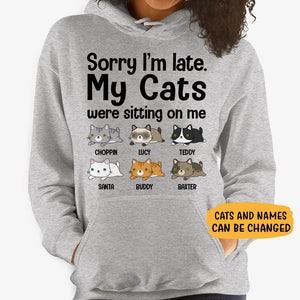 Late Cats, Personalized Custom Hoodie, Sweatshirt, T shirts Gift for Cat Lovers