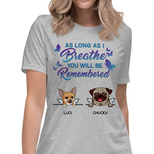 Be Remembered, Custom Dog Memorial T Shirt, Personalized Gifts for Dog Lovers