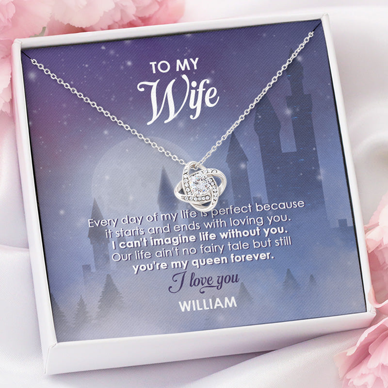 Every Day Of My Life Is Perfect, Personalized Luxury Necklace, Message Card Jewelry, Gift For Her