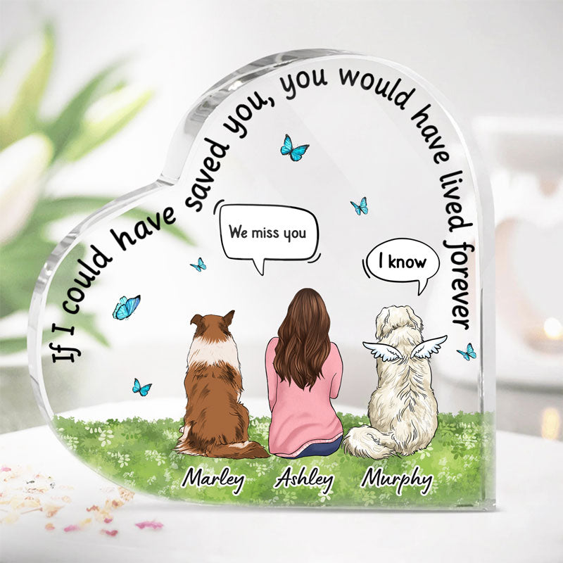 If I Could Have Saved You, Personalized Keepsake, Heart Shaped Plaque, Memorial Gift For Dog Lovers
