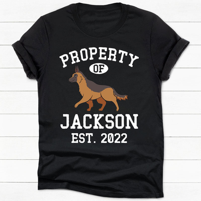 Property Of German Shepherd, Personalized Shirt, Custom Gifts For Dog Lovers
