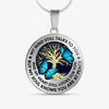 My Mind Still Talks To You, Luxury Picture Necklace, Unique Custom Engrave Circle Pendant