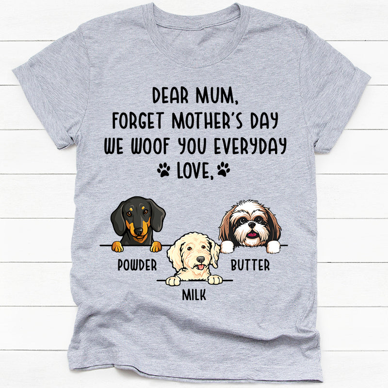 Mother's Day Gift 2023, Custom Photo Shirt - Happy Mother's Day Dog Mom, Gift for Dog Mom, PersonalFury, Pullover Hoodie / Ash / 4XL