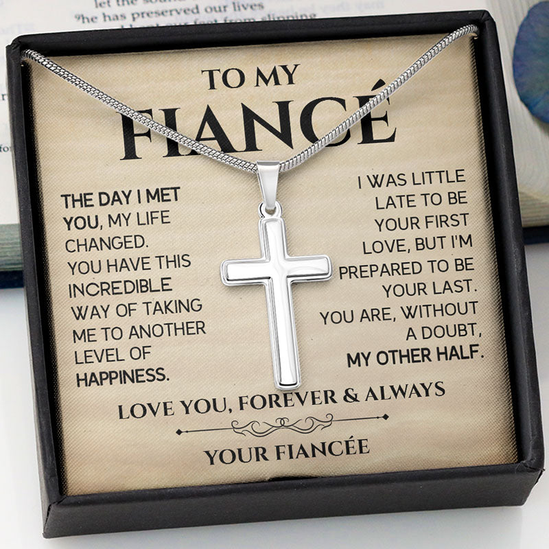 My Other Half, Personalized Cross Necklace, Gifts For Him