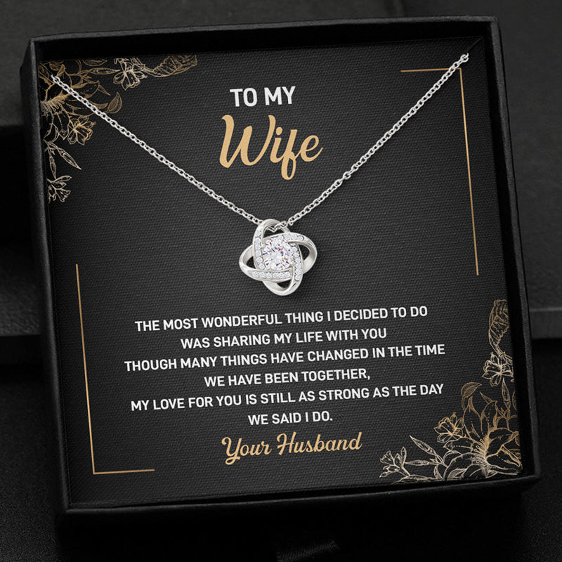 Sharing My Life, Personalized Luxury Necklace, Message Card Jewelry, Gift For Her