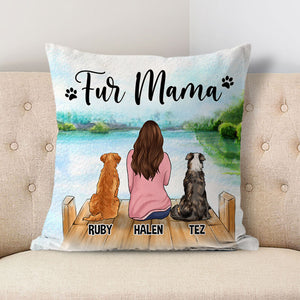 Fur Mama Pillow, Personalized Pillows, Custom Gift for Dog Lovers