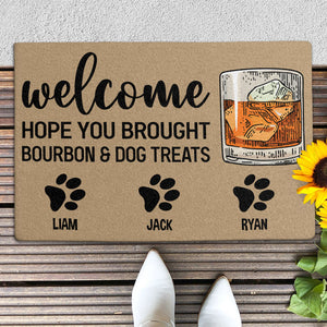 Hope You Brought Dogs Treats Doormat, Gift For Dog Lovers, Personalized Doormat, New Home Gift