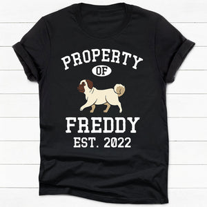 Property Of Pug Personalized Shirt, Custom Gifts For Dog Lovers
