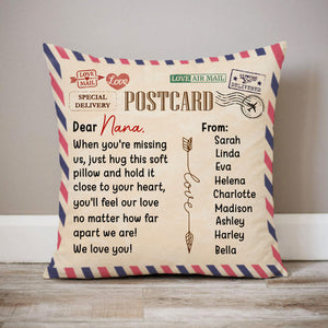 When You Are Missing Us, Postcard, Custom Pillow for Mother's Day Gift