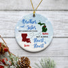 Brother and Sister Not always eye to eye, Personalized State Ornaments, Custom Holiday Gift