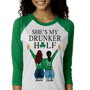 She's My Drunk Half Personalized St. Patrick's Day Unisex Raglan Shirt