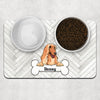 Dog Bone Pet Placemat, Personalized Pet Food Mat, Dog Lovers Gifts