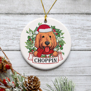 Custom Avatar Ornaments, Personalized Circle Ornaments, Custom Gift for Dog Lovers