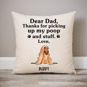 Poop and Stuff, Personalized Pillows, Custom Gift for Dog Lovers