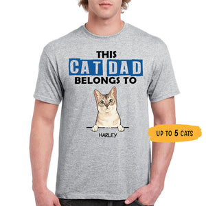 This Cat Dad Belongs To, Custom Shirt, Personalized Gifts for Cat Lovers