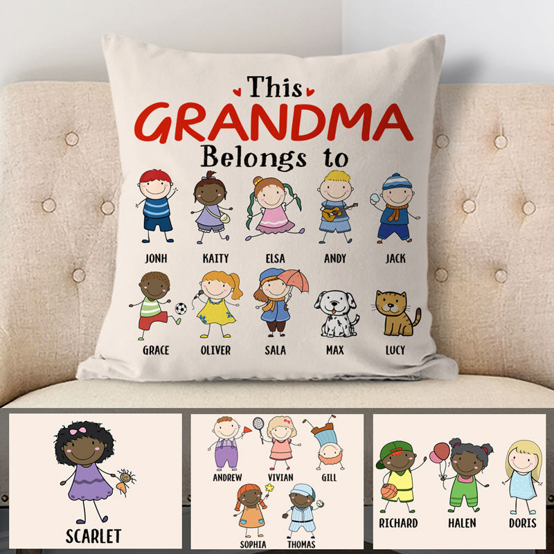 This Belongs To, Personalized Pillow, Custom Family Gift Ideas