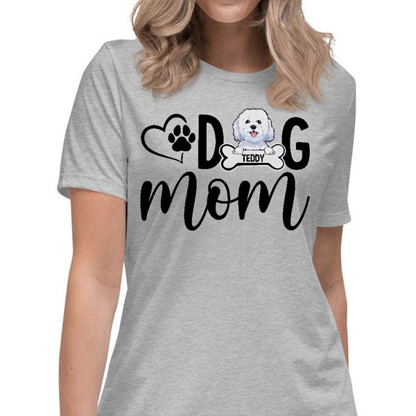 Dog Mom, Custom T Shirts, Personalized Gift for Dog Lovers - PersonalFury
