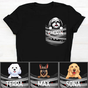 Pocket Custom T Shirts, Mummy, Personalized Gifts for Dog Lovers