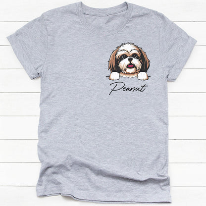 Pocket Tee Dog, Personalized Shirt, Custom Gift For Dog Lovers