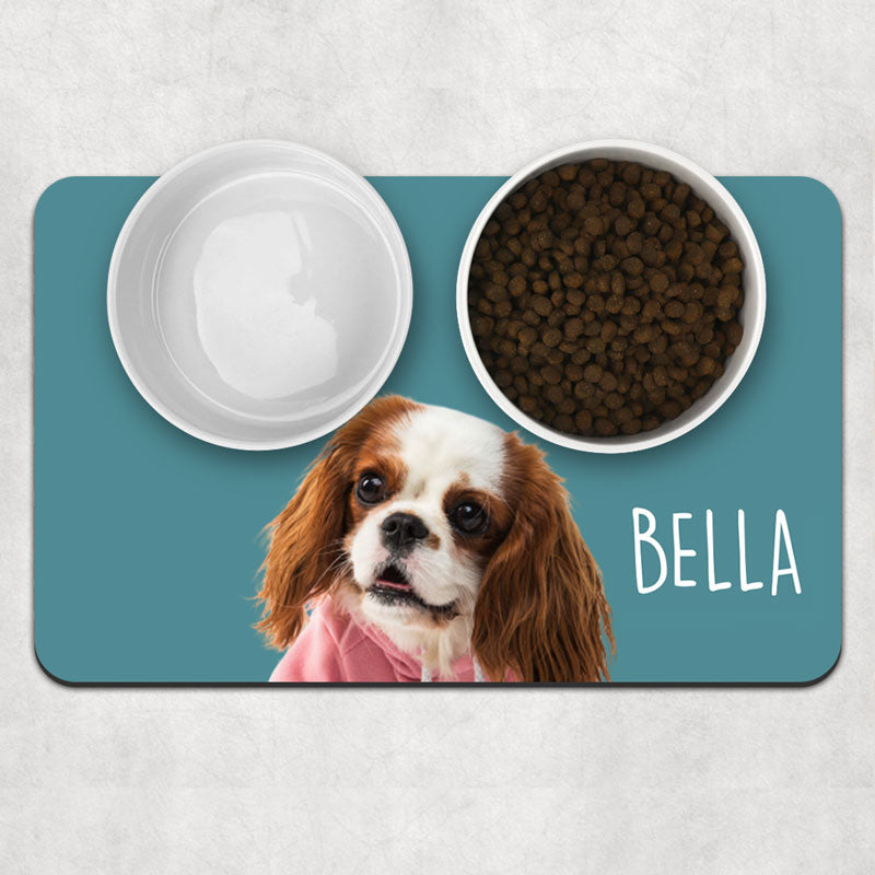 Paw Pattern Pet Placemat, Personalized Pet Food Mat, Custom Gifts For -  PersonalFury