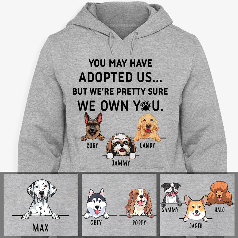 We Own You, Personalized Custom Hoodie, Sweater, Sweatshirt, Christmas Gift for Dog Lovers