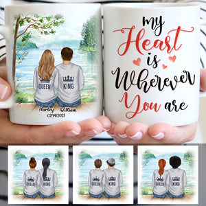 My Heart Is Wherever You Are, King Queen, Anniversary gifts, Personali -  PersonalFury