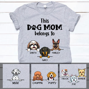 This Dog Mom Belongs To, Personalized Dogs T Shirt, Custom Gifts for Dog Lovers