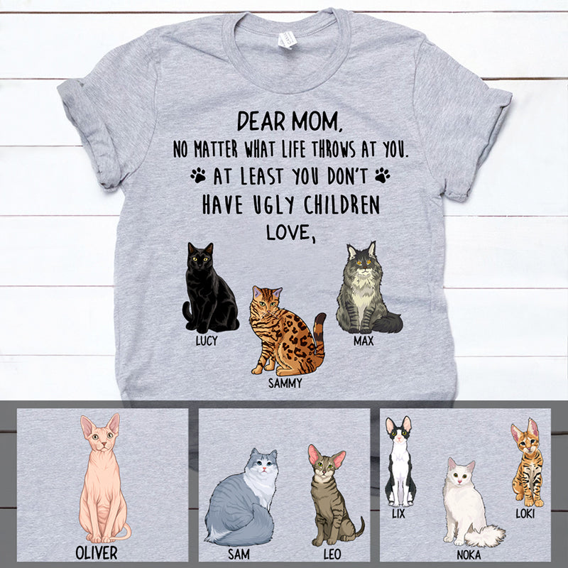 No Matter What Life Throws At You, Personalized Shirt, Custom Gift for Cat Lovers, Custom Tee