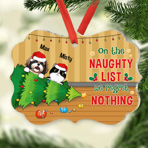 On The Naughty List I Regret Nothing, Personalized Shape Ornaments, Christmas Gift For Pet Lovers
