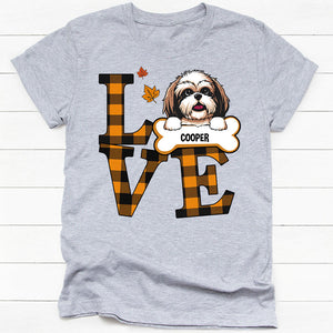 Love Autumn, Personalized T-Shirt, Custom Shirt For Dog Lovers, Personalized Gifts