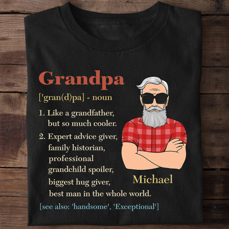 Personalized Father's Day Gift 2023 - Grandpa Definition, Gifts for Dad, Gifts for Grandpa, PersonalFury, Premium Tee / Royal / M