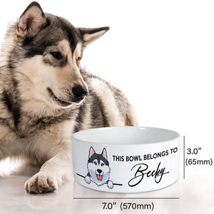Personalized Custom Dog Bowls, Belongs To, Gift for Dog Lovers