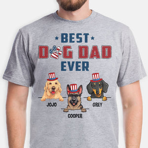 Best Dog Dad Ever, 4th Of July, Gift For Dog Dad, Custom Shirt For Dog Lovers, Personalized Gifts