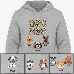 Dog Mom, Personalized Custom Hoodie, Sweater, T shirts, Christmas Gifts for Dog Lovers