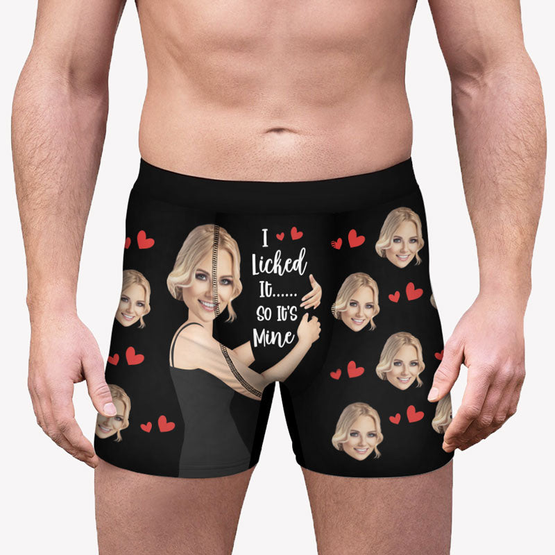 Personalized Face Photo Boxer Brief with Love Hearts I Sucked It So Its  Mine Funny Quote Men's Underwear Valentine's Day Birthday Gift for Him -  CALLIE