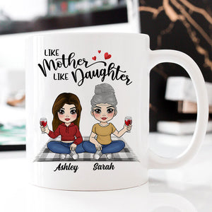 Like Mother Like Daughter Oh Crap Chibi, Personalized Coffee Mug, Mother's Day Gifts