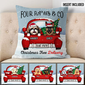 Christmas Tree Delivery, Personalized Pillows, Custom Gift for Dog Lovers
