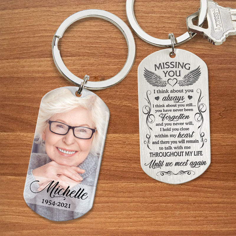 Until We Meet Again, Personalized Keychain, Memorial Gifts, Custom
