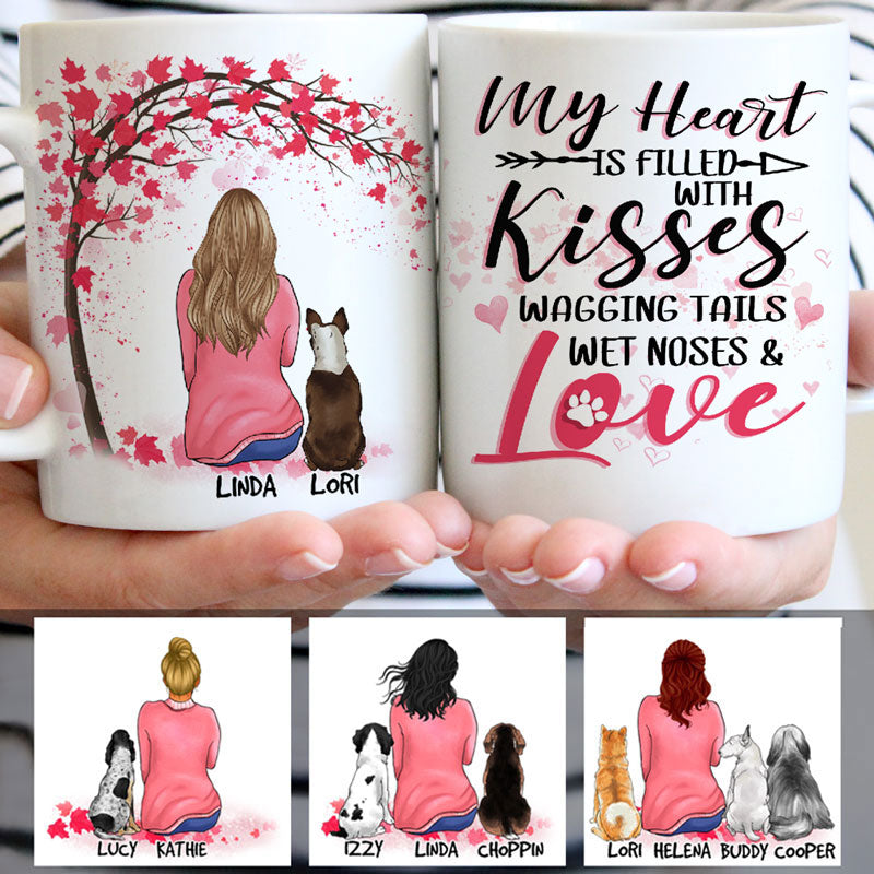 Discover Filled with Love, Red Tree, Personalized Mugs, Custom Gifts for Dog Lovers