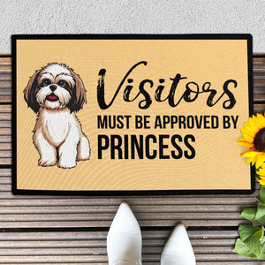 Visitors Must Be Approved By The Dog, Gift For Dog Lovers, Personalized Doormat, New Home Gift