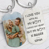 I Love You With All My Heart, Personalized Keychain, Gifts For Him, Custom Photo