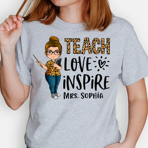 Teach Love Inspire, Personalized Back To School Shirt, Teacher Gift