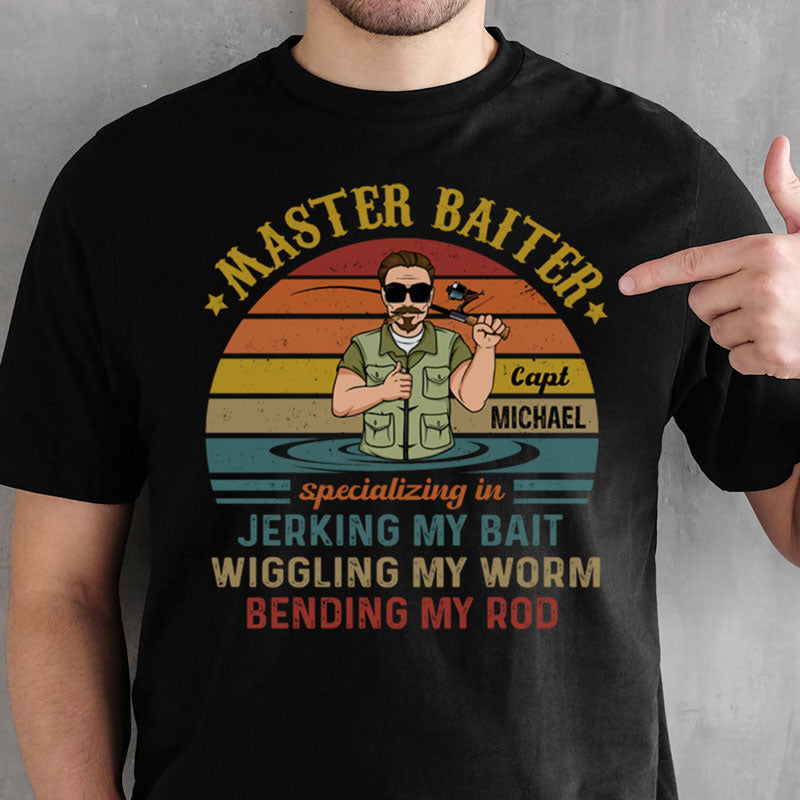 Master Baiter Shirts For Men, Fishing Tshirt Funny Keychain