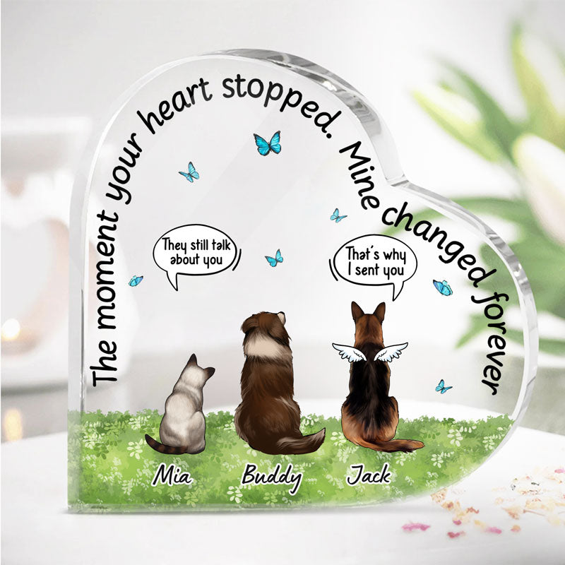 That's Why I Sent You, Personalized Keepsake, Heart Shaped Plaque, Memorial Gift For Pet Lovers