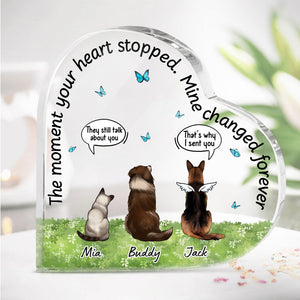 That's Why I Sent You, Personalized Keepsake, Heart Shaped Plaque, Memorial Gift For Pet Lovers