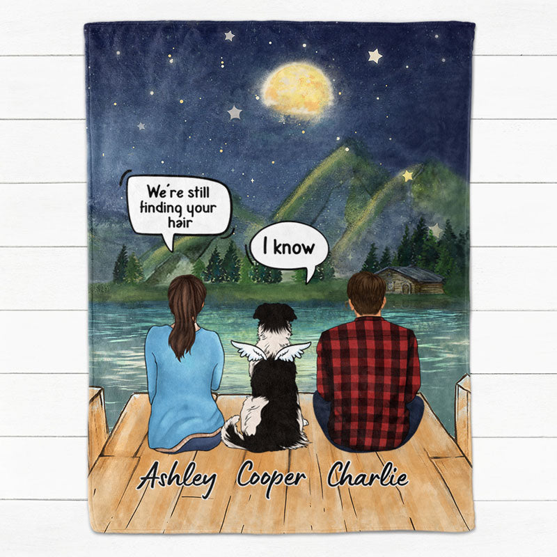 Still Talk About You Couple, Custom Blanket For Dog Lovers, Memorial Gifts, Personalized Blanket